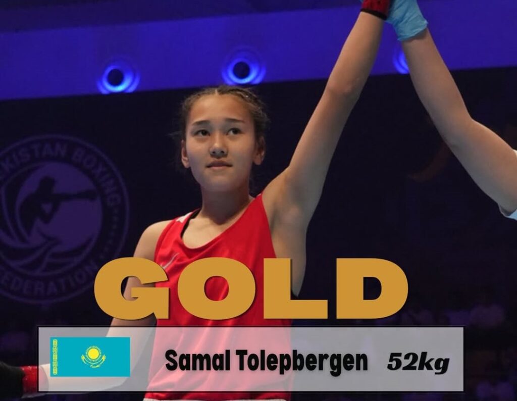 Нокаут на первой минуте: казахстанки выиграли два золота Чемпионата Азии U15 Самал Толепберген